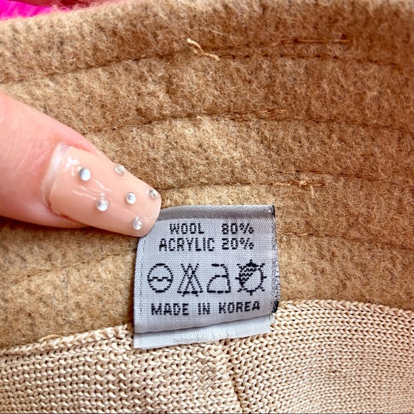 60’s/70’s Vintage Tan Wool Bucket Hat - Picture 7 of 7